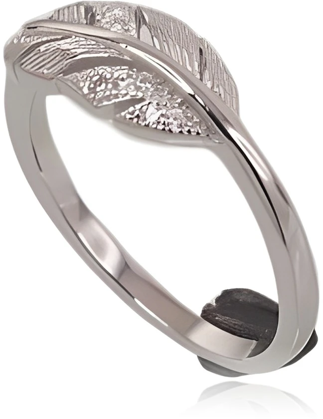 Diamond Sky Jewelry Sidabrinis žiedas su cirkoniais „Sidabrinis Leaf“