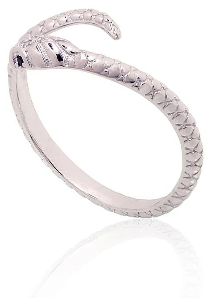 Diamond Sky Jewelry Sidabrinis žiedas su cirkoniais „Gundytoja Gyvatė“