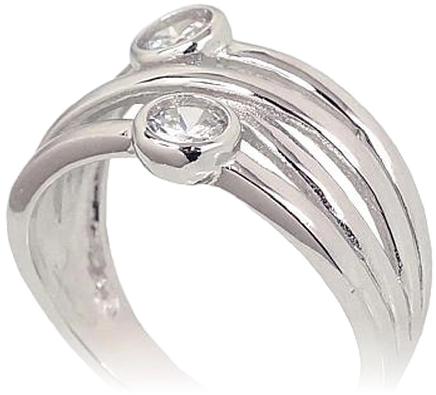Diamond Sky Jewelry Sidabrinis žiedas su cirkoniais „Orbita II“