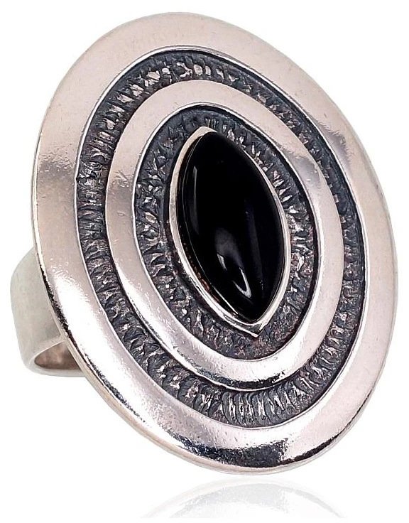 Diamond Sky Jewelry Sidabrinis žiedas su oniksu „Colosseum“