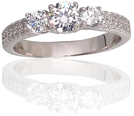 Diamond Sky Jewelry Sidabrinis žiedas su cirkoniais „Frozen Light II“