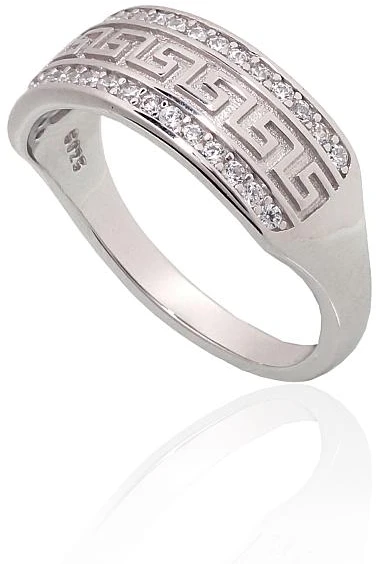 Diamond Sky Jewelry Sidabrinis žiedas su cirkoniais „Graikiški Motyvai“