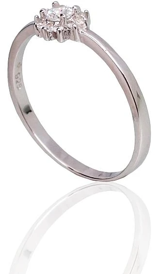 Diamond Sky Jewelry Sidabrinis žiedas su cirkoniais „Širdys ir Strėlės III“