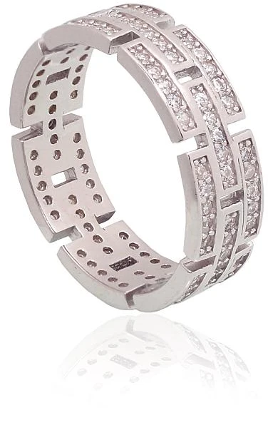 Diamond Sky Jewelry Sidabrinis žiedas su cirkoniais „Mosaic II“