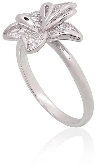 Diamond Sky Jewelry Sidabrinis žiedas su cirkoniais „Flower II“