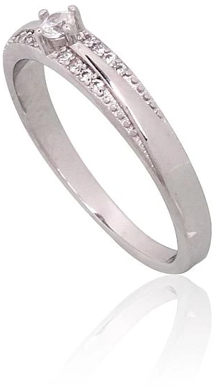 Diamond Sky Jewelry Sidabrinis žiedas su cirkoniais „Crystal Whisper“
