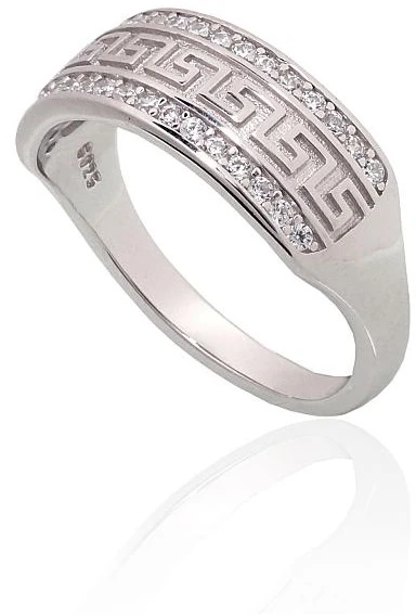Diamond Sky Jewelry Sidabrinis žiedas su cirkoniais „Graikiški Motyvai“