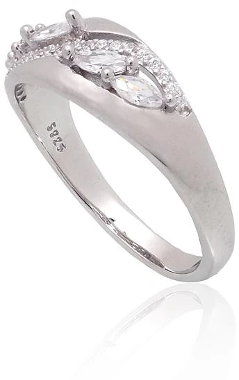 Diamond Sky Jewelry Sidabrinis žiedas su cirkoniais „Louise III“