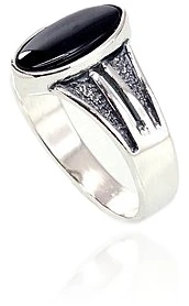 Diamond Sky Jewelry Sidabrinis žiedas su oniksu „Antares“
