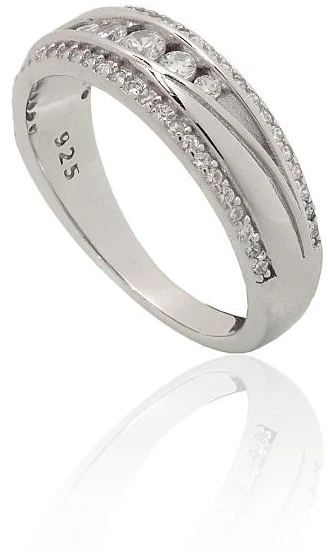 Diamond Sky Jewelry Sidabrinis žiedas su cirkoniais „Kristalo Takas X“