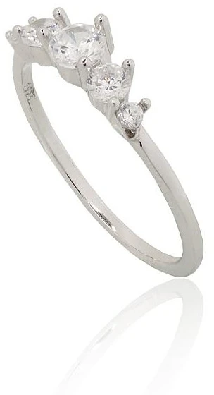 Diamond Sky Jewelry Sidabrinis žiedas su cirkoniais „Star Parade“