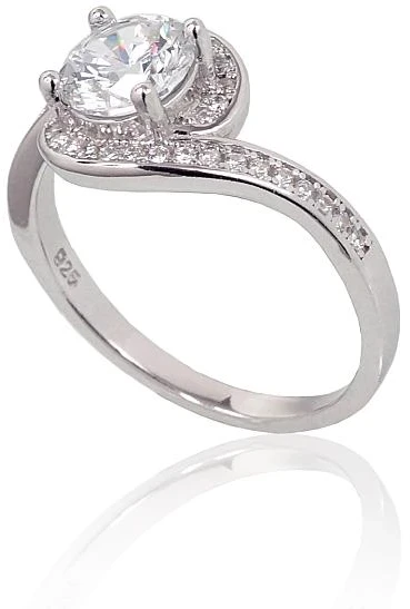Diamond Sky Jewelry Sidabrinis žiedas su cirkoniais „Kometa“