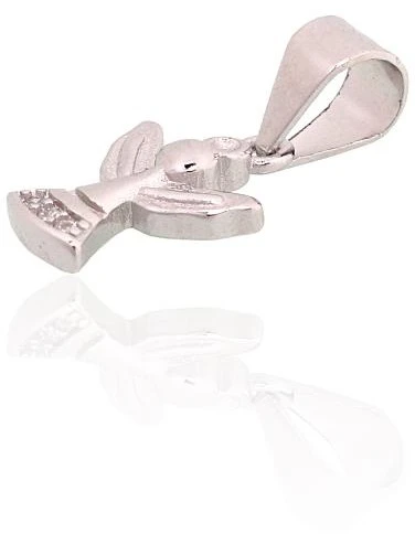 Diamond Sky Jewelry Vaikiškas sidabrinis pakabukas su cirkoniais „Angel V“