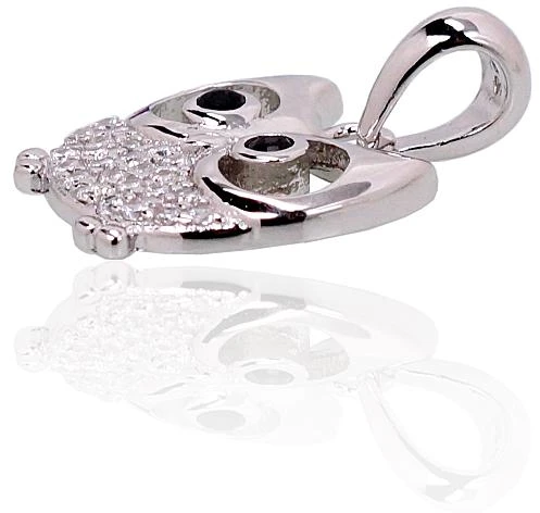 Diamond Sky Jewelry Vaikiškas sidabrinis pakabukas su cirkoniais „Owl IV“