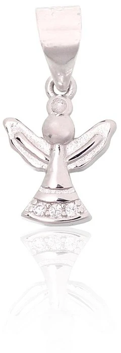 Diamond Sky Jewelry Vaikiškas sidabrinis pakabukas su cirkoniais „Angel V“