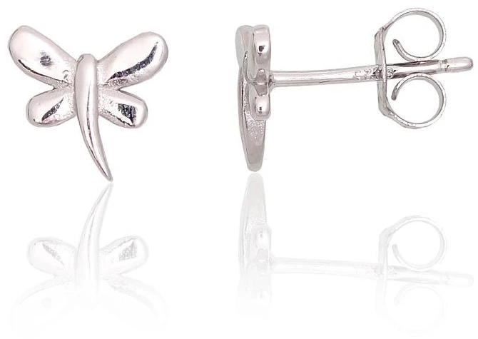 Diamond Sky Jewelry Vaikiški sidabriniai auskarai-vinukai „Dragonfly II“