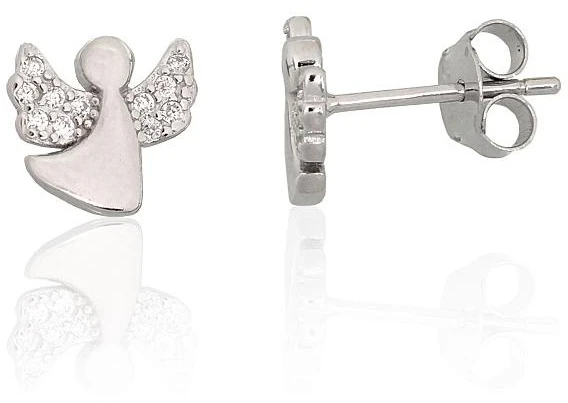 Diamond Sky Jewelry Vaikiški sidabriniai auskarai-vinukai su cirkoniais „Angels II“
