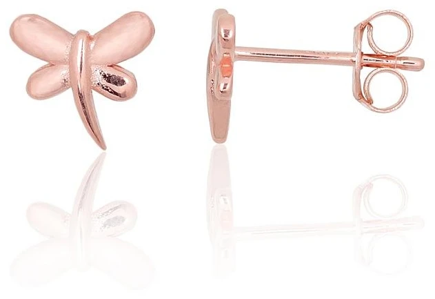 Diamond Sky Jewelry Vaikiški sidabriniai auskarai-vinukai „Dragonfly“