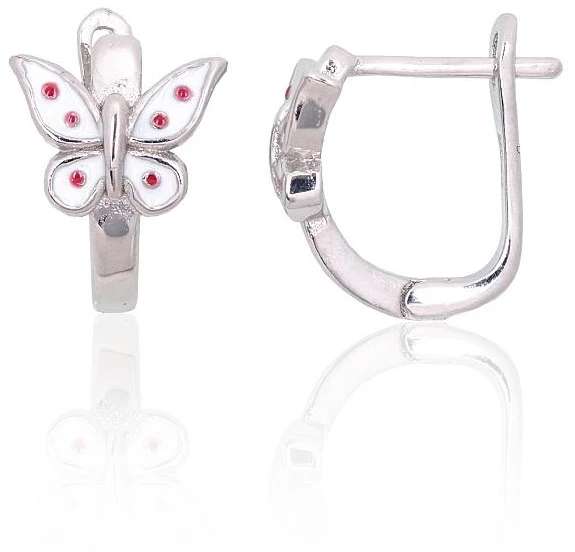 Diamond Sky Jewelry Vaikiški sidabriniai auskarai su emaliu „Summer Breeze“