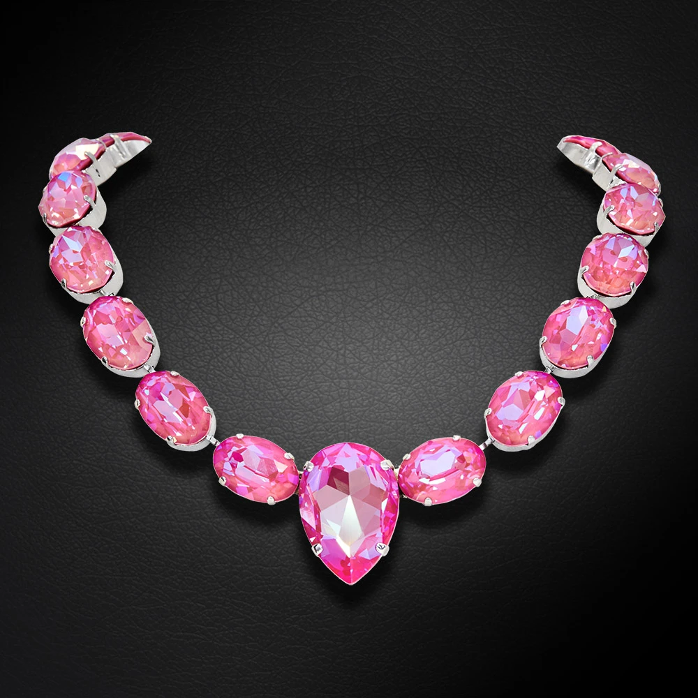 Diamond Sky Jewelry Vestuvinis vėrinys „Color Season (Lotus Rožinė DeLite)“ su Swarovski™ kristalais
