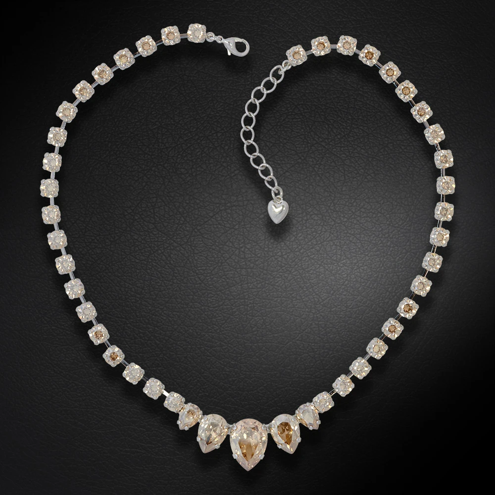 Diamond Sky Jewelry Vestuvinis vėrinys „Leonora (Golden Shadow)“ su Swarovski™ kristalais