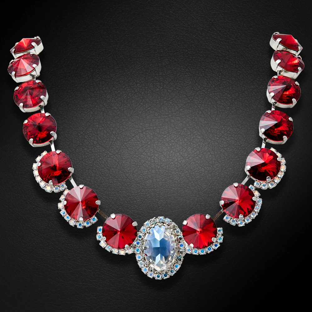 Diamond Sky Jewelry Vestuvinis vėrinys „Safi's Charm (Scarlet)“ su Swarovski™ kristalais