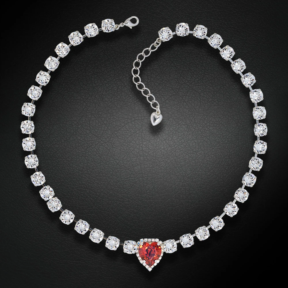 Diamond Sky Jewelry Vestuvinis vėrinys „Saint Valentine II (Raudona Magma)“ su Swarovski™ kristalais