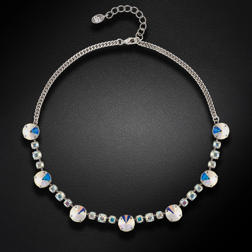 Diamond Sky Jewelry Vestuvinis vėrinys „Vortex II (Aurora Borealis)“ su Swarovski™ kristalais
