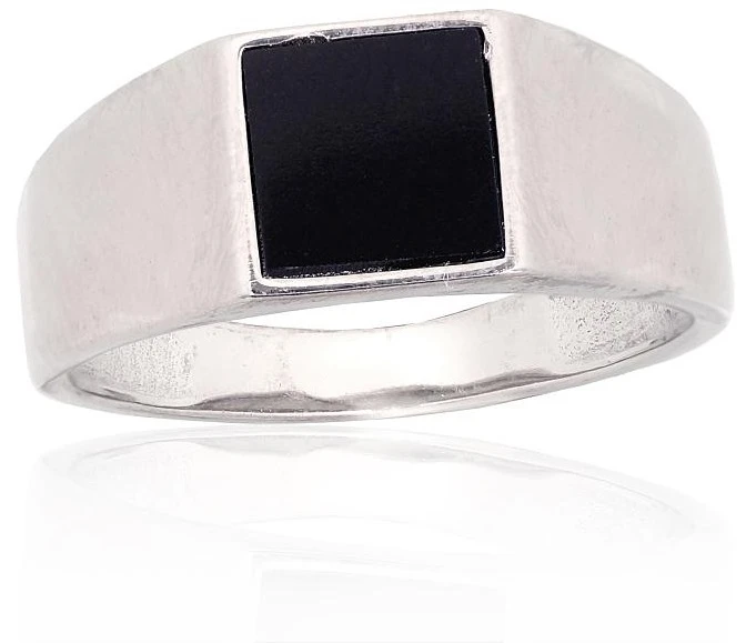 Diamond Sky Jewelry Vyriškas sidabrinis žiedas su oniksu „Bastian“