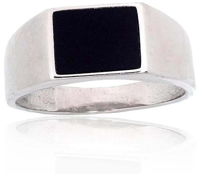 Diamond Sky Jewelry Vyriškas sidabrinis žiedas su oniksu „Bastian II“