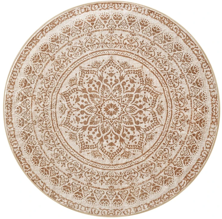 Songmics Apvalus kilimas 120 cm boho stilius