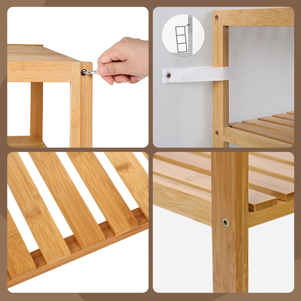 Bambukinė lentyna Songmics 60x66x26 cm