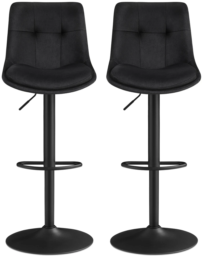 Songmics Baro kėdė juoda 2 vnt.