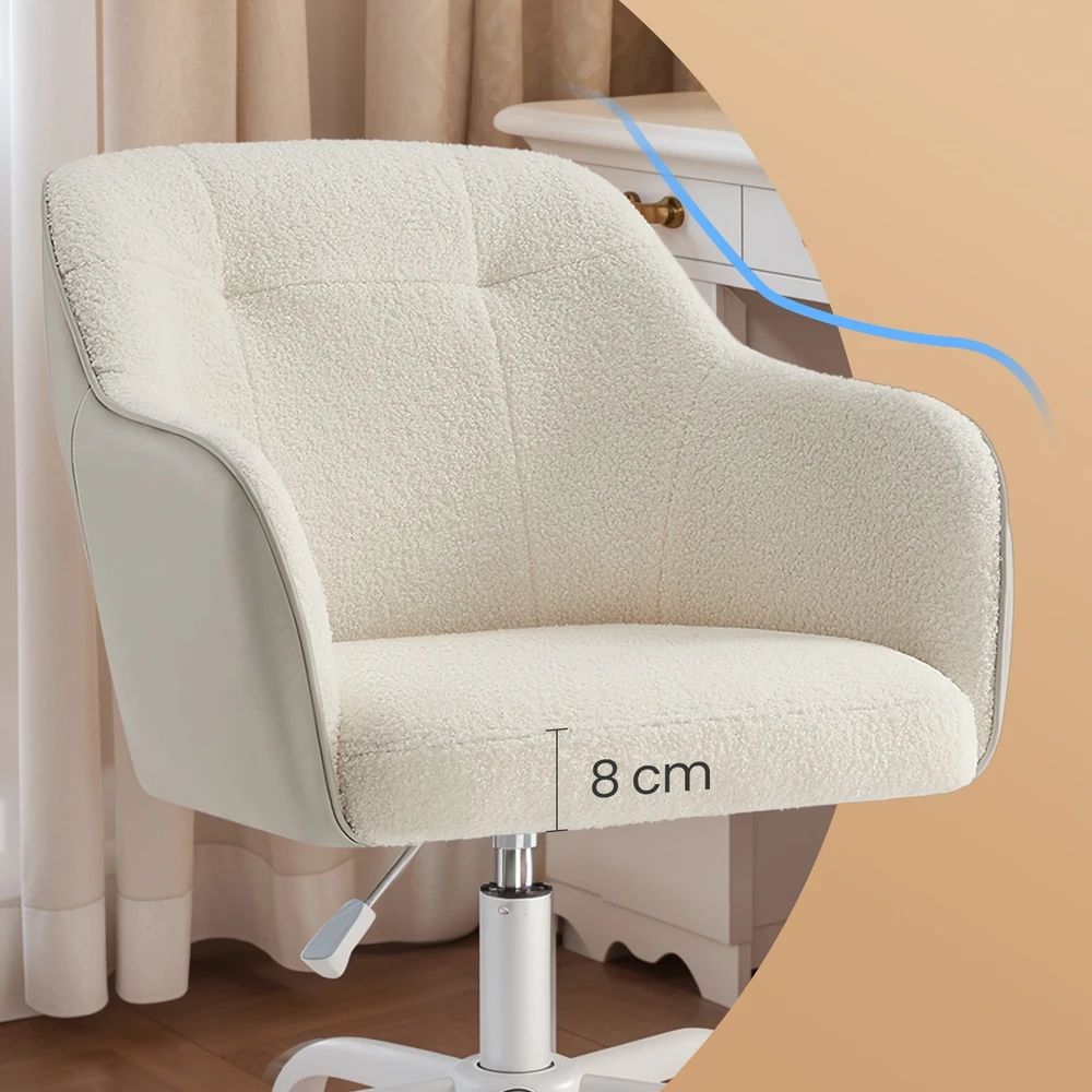 Songmics Biuro kėdė iki 110 kg cappuccino beige