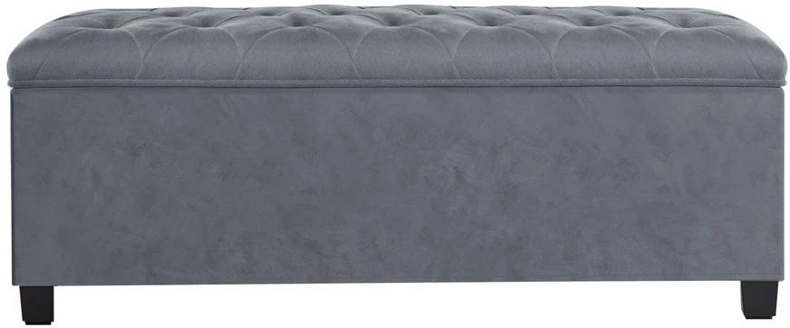 Songmics Pufas su daiktadėže 40 x 110 x 40 cm pilka