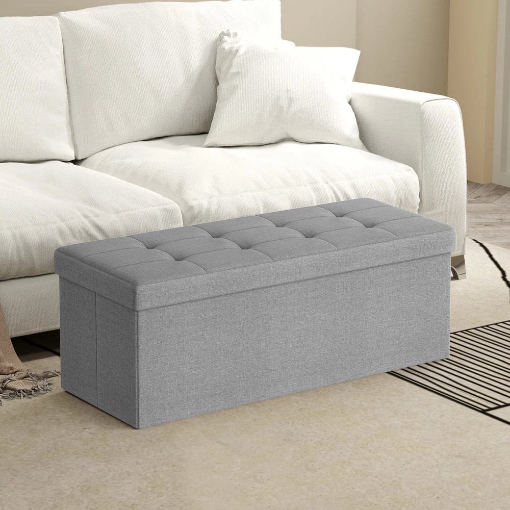 SONGMICS suoliukas su saugojimo vieta, 38 x 110 x 38 cm, sėdimoji dėžė