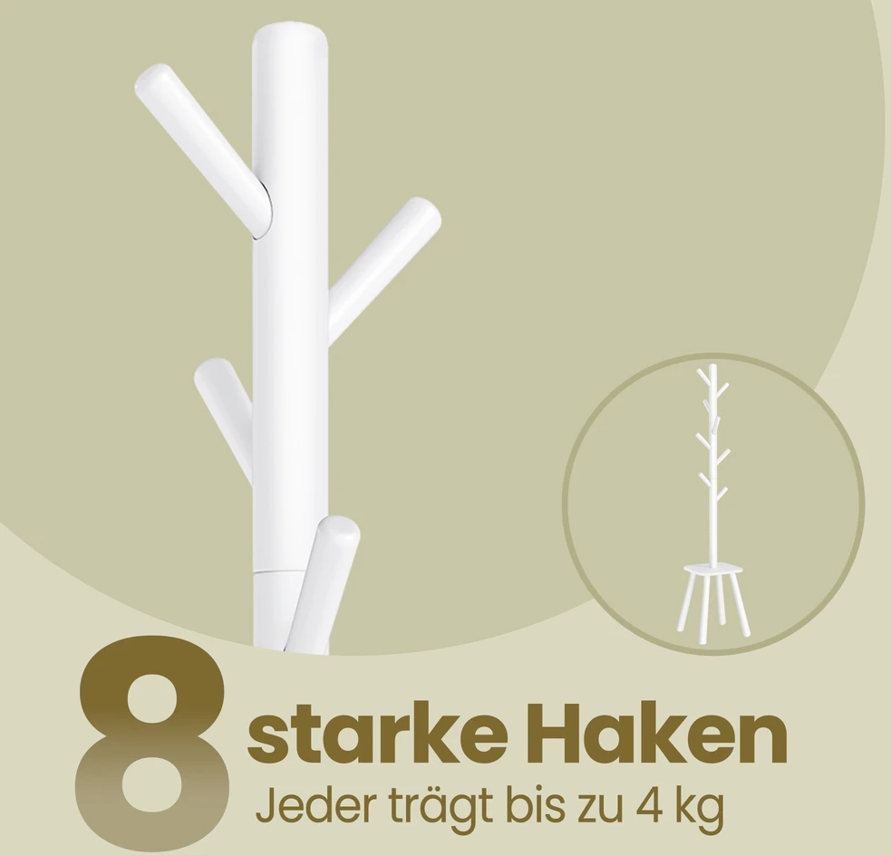 Songmics Garderobo stovas 8 kabliukai