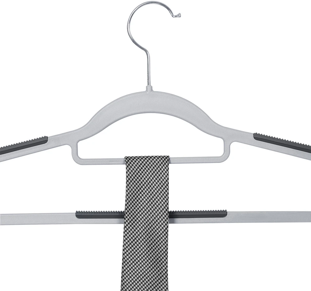 Songmics Neslystančios pakabos 50 vienetų Pilka