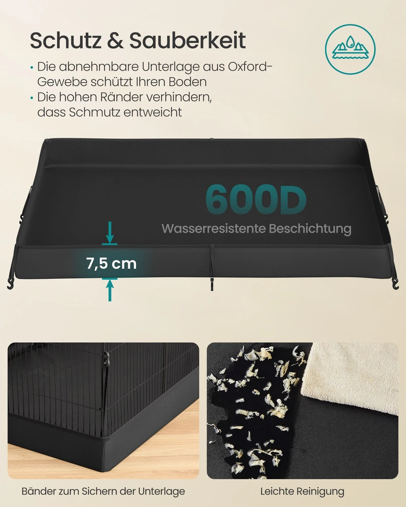 Songmics Mažų gyvūnų aptvaras 93 x 63 x 61.5 cm