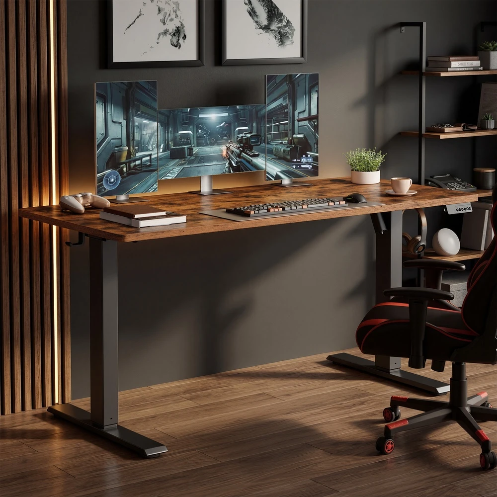 Songmics Reguliuojamo aukščio stalas 140 x 60 x 72-120cm