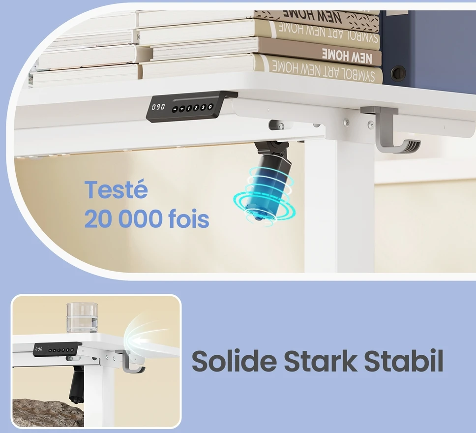 Songmics Reguliuojamo aukščio stalas 120 x 60 x 72-120cm