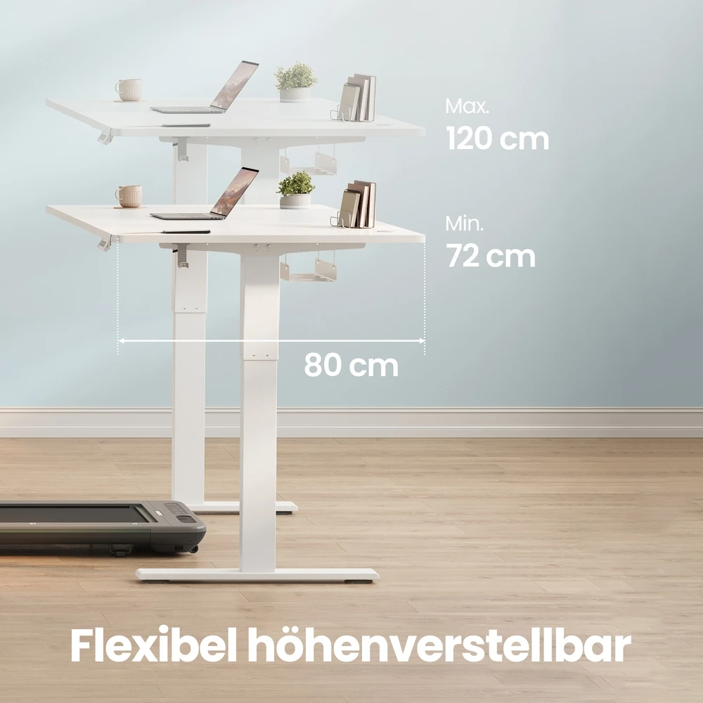 Songmics Reguliuojamo aukščio stalas 160 x 80 x 72-120cm