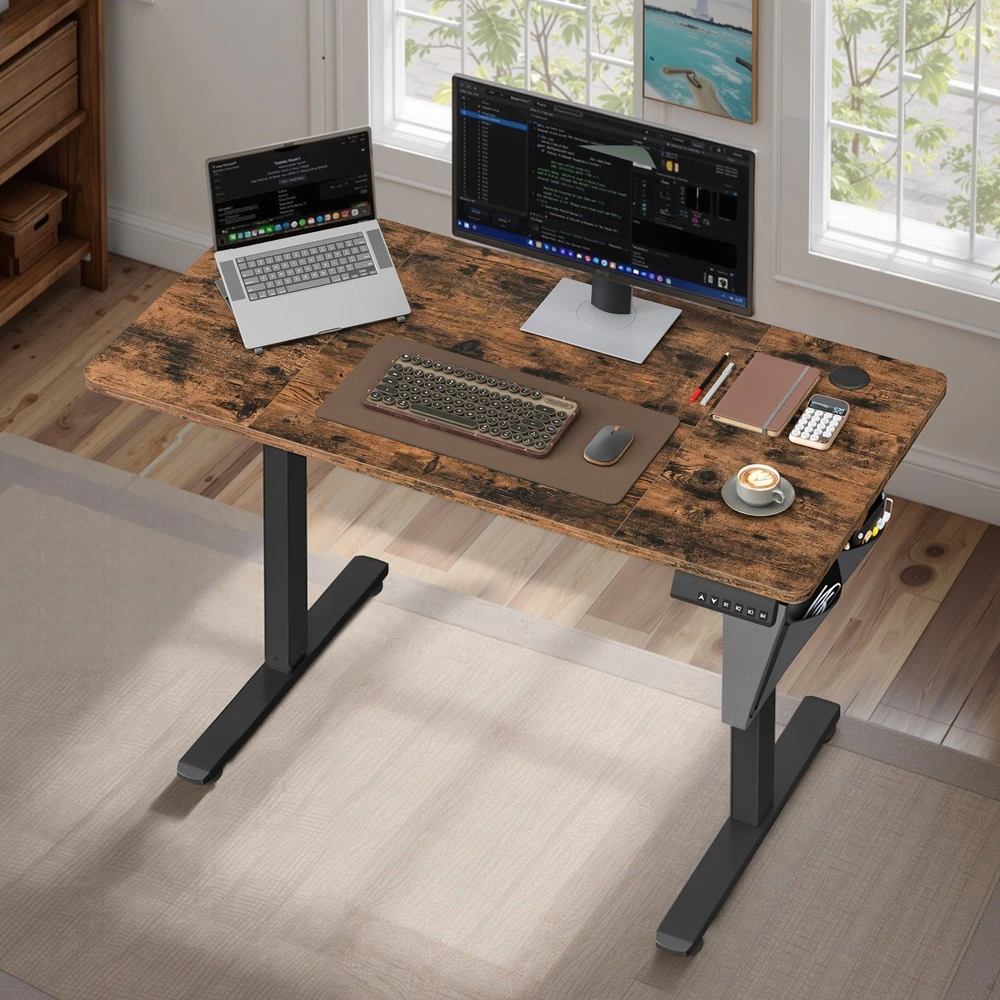 Songmics Reguliuojamo aukščio stalas 60 x 120 x (72-120) cm