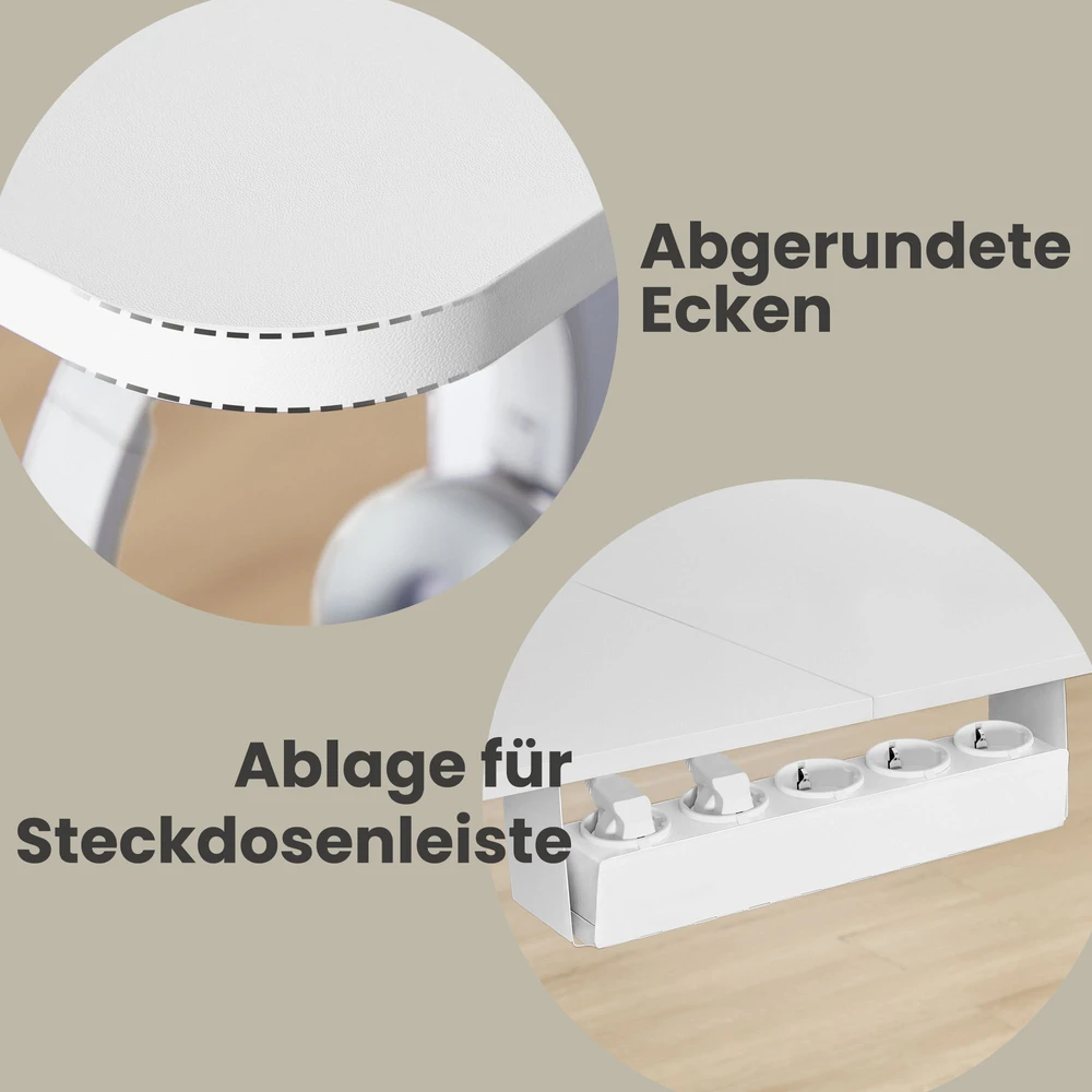 Songmics Reguliuojamo aukščio stalas 160x140x72-120cm