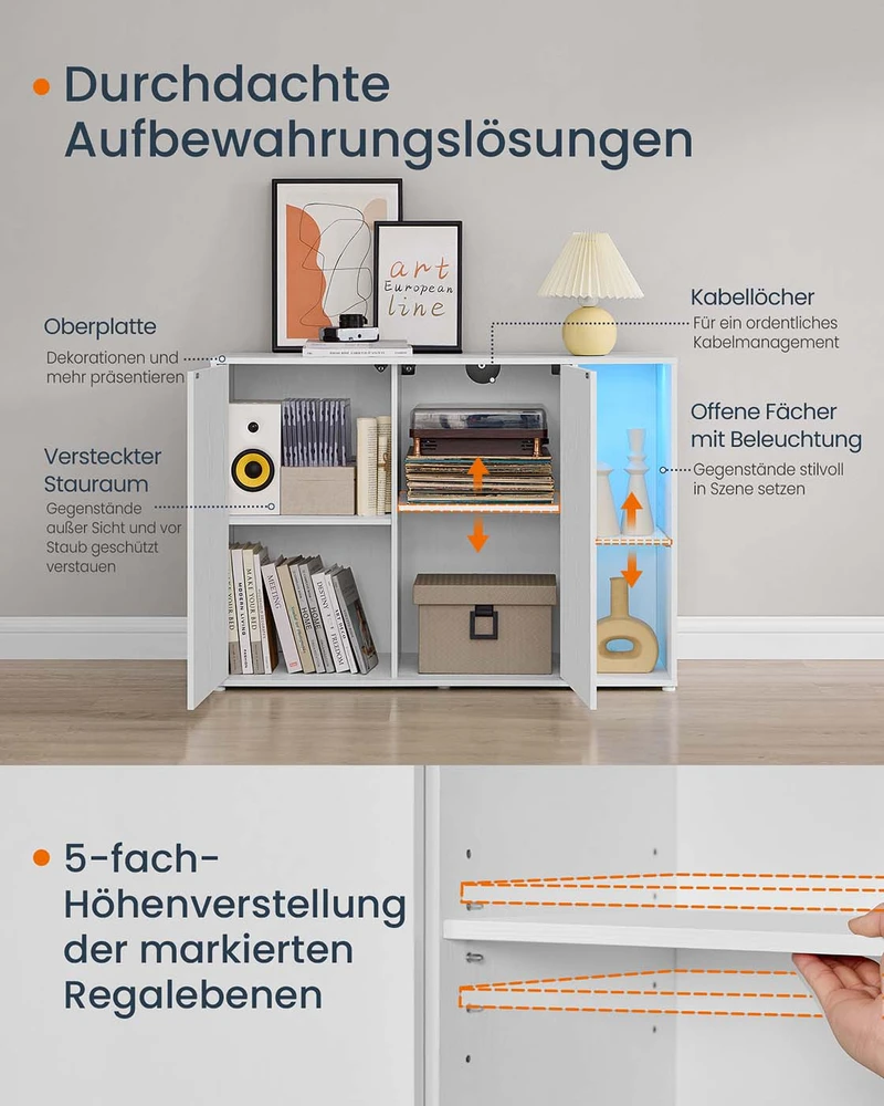 Songmics TV staliukas 39 x 100 x 71 cm