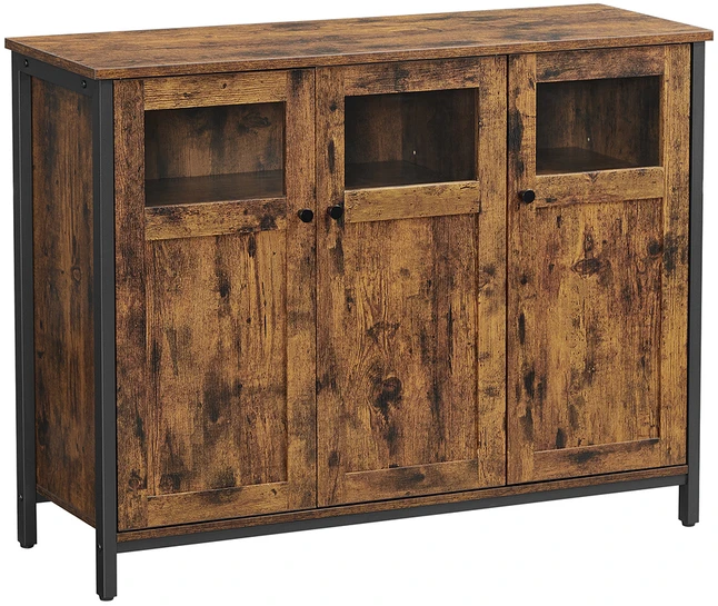 Vasagle Komoda vintage ruda-juoda