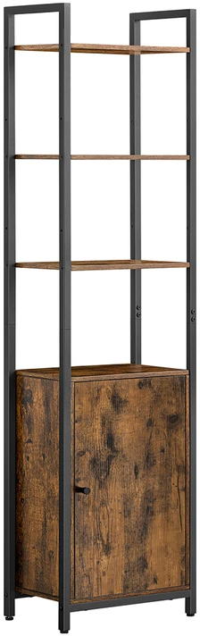 Songmics Vasagle Knygų spinta 24 x 40 x 159,5 cm vintažinė ruda-juoda