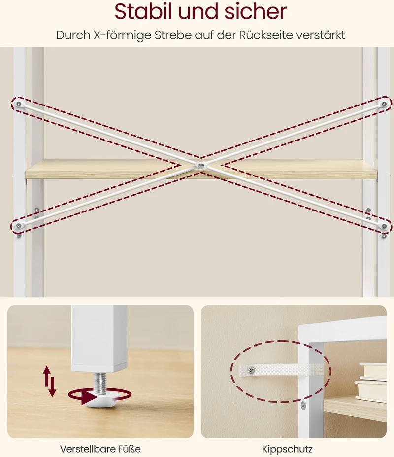 Songmics Atvira lentyna 30 x 64 x 185,5 cm