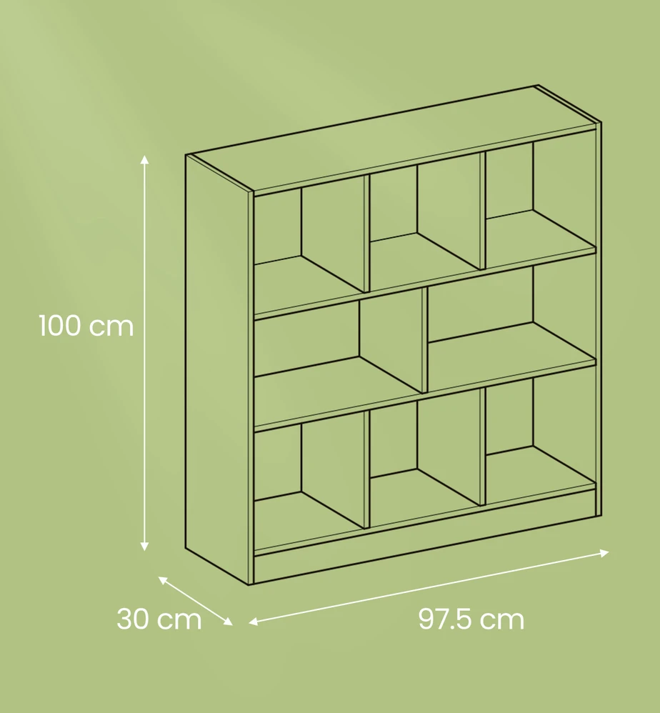 Songmics Knygų lentyna VASAGLE 97,5x100x30 cm, balta
