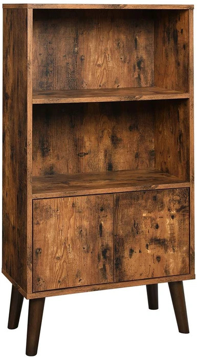 Songmics Vasagle Retro knygų spinta su durelėmis 60 x 30 x 120 cm